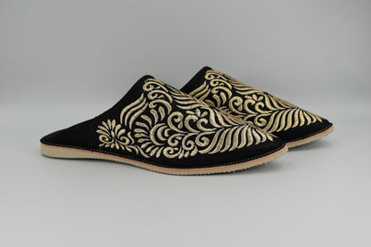 Babouche "Nuit de Fès" - Détails Or