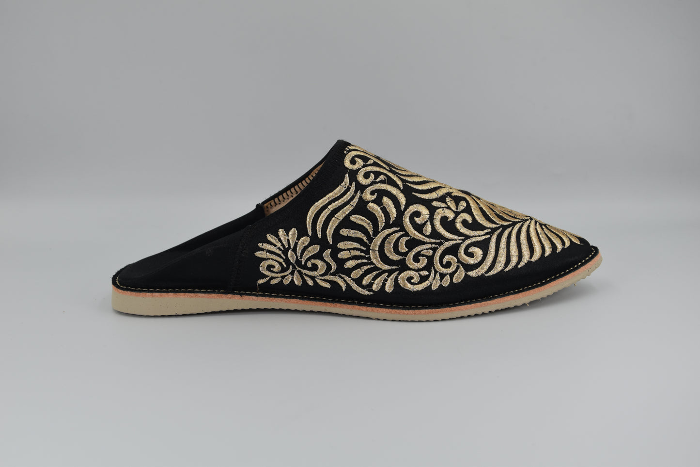 Babouche "Nuit de Fès" - Détails Or